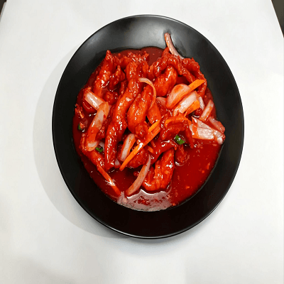 Shredded Chicken With Chilli Sauce 