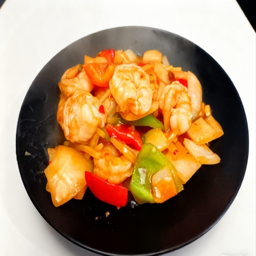 King Prawn With Szechuan Sauce 