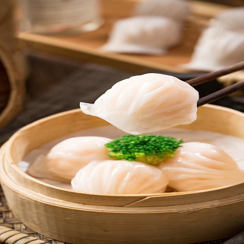 6 Pcs King Prawn Har Gow Dim Sum 