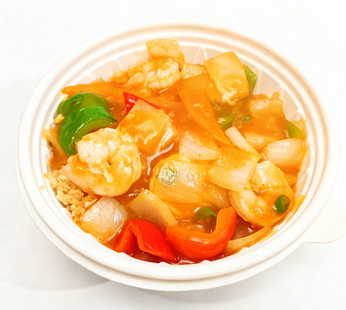 Sweet & Chilli King Prawn + Fried Rice 