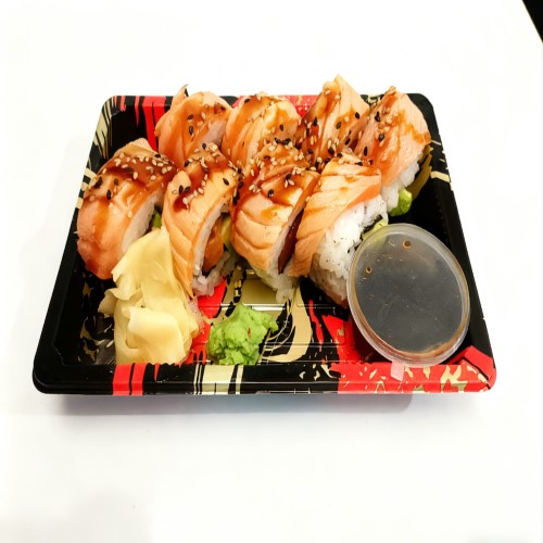 Grilled Teriyaki Salmon & Avocado Roll 