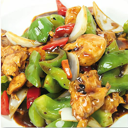 Chicken With Green Pepper & Black Bean Sauce 